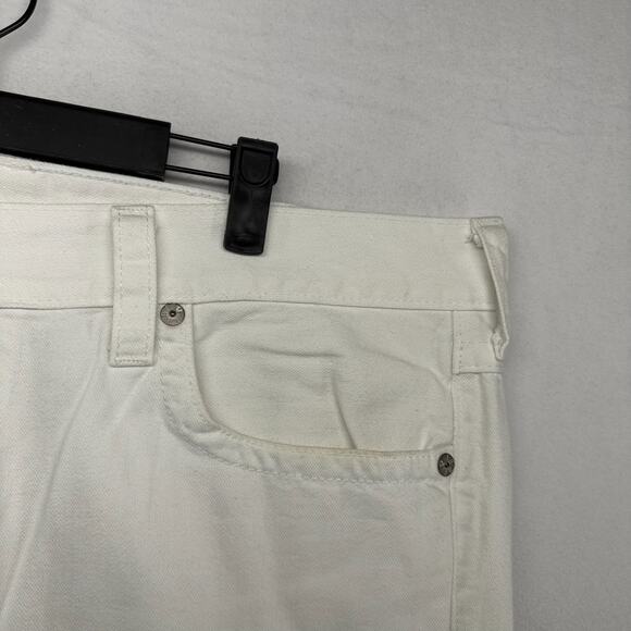 True Religion Jeans men's 40 White Denim Ricky Flap Pockets Made in USA Straight - Picture 3 of 14